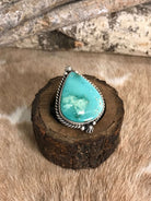 The Tishomingo Turquoise Adjustable Ring, 4-Rings-Calli Co., Turquoise and Silver Jewelry, Native American Handmade, Zuni Tribe, Navajo Tribe, Brock Texas