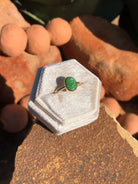 The London 14k and Turquoise Ring 13, Sz 6-Rings-Calli Co., Turquoise and Silver Jewelry, Native American Handmade, Zuni Tribe, Navajo Tribe, Brock Texas