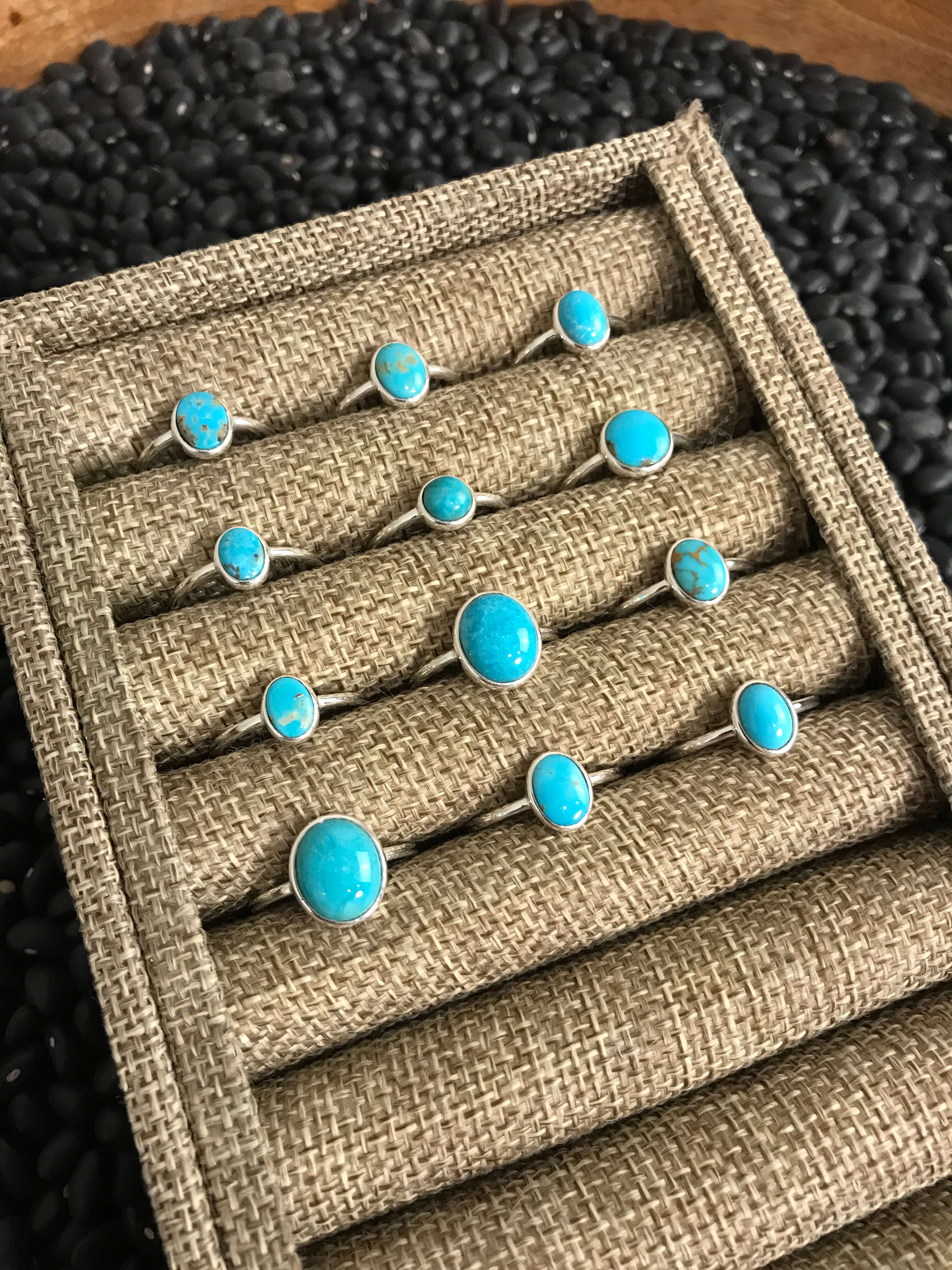 The Topo Rings-Rings-Calli Co., Turquoise and Silver Jewelry, Native American Handmade, Zuni Tribe, Navajo Tribe, Brock Texas