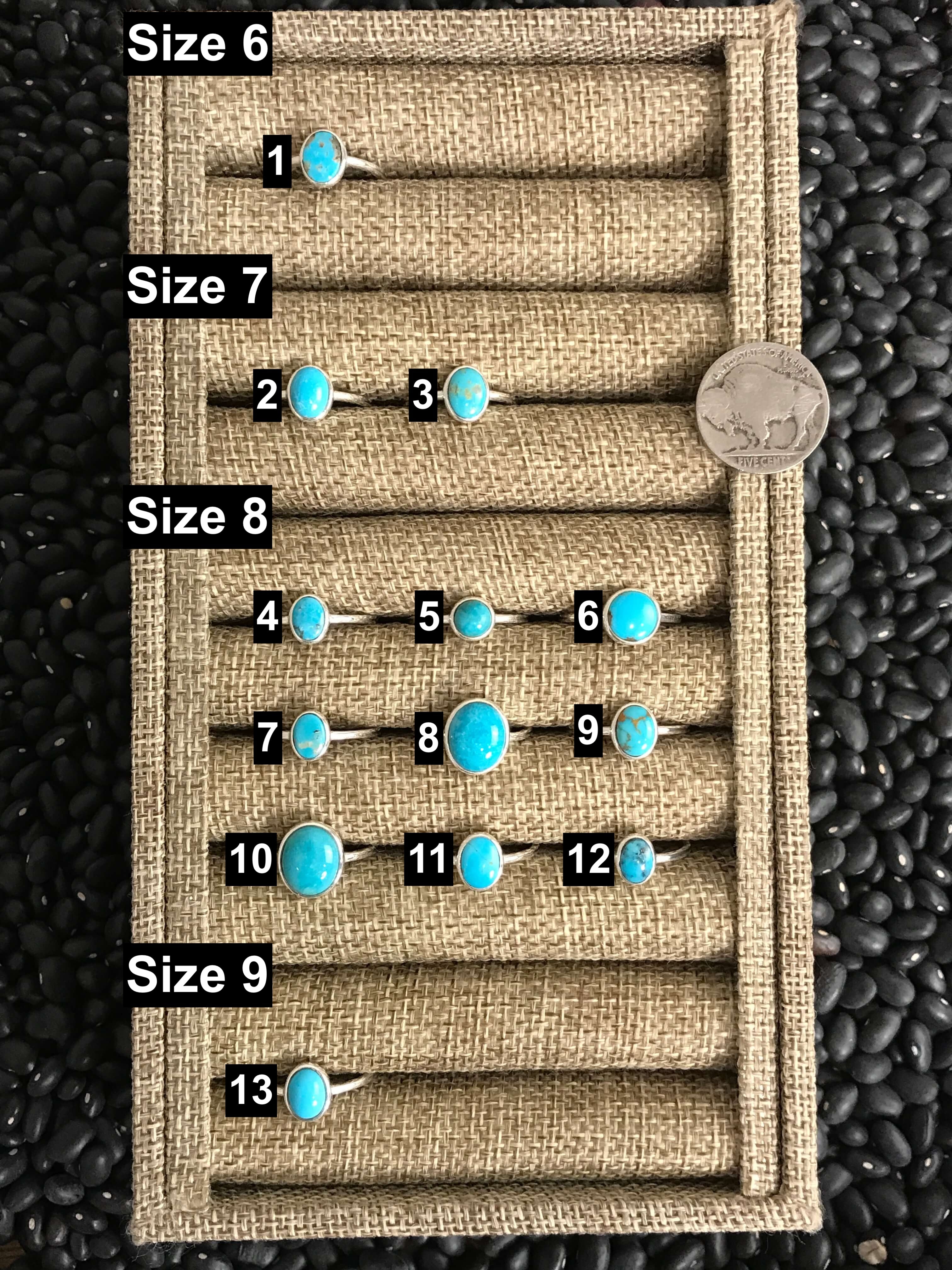 The Topo Rings-Rings-Calli Co., Turquoise and Silver Jewelry, Native American Handmade, Zuni Tribe, Navajo Tribe, Brock Texas