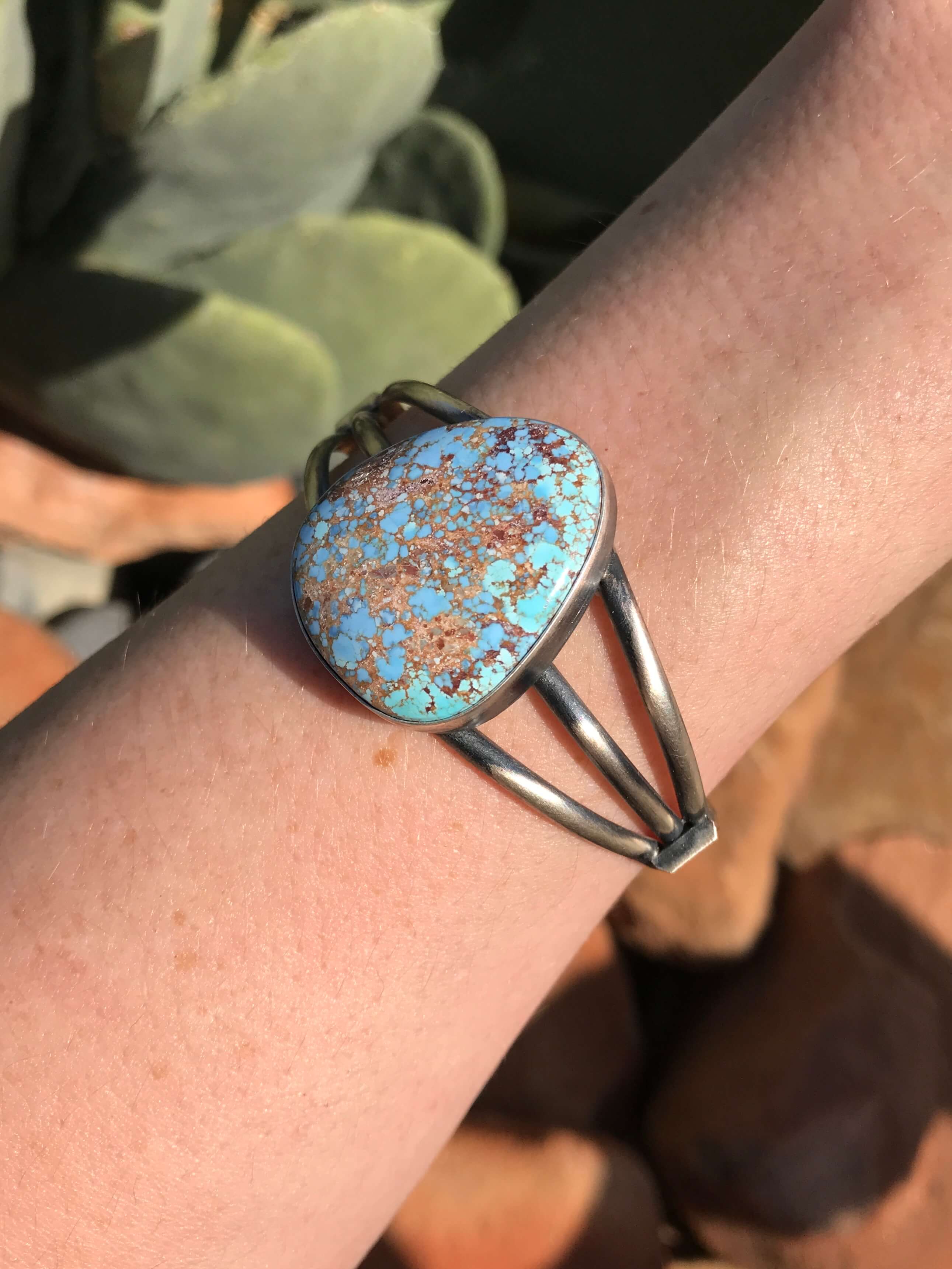 The Claydon Cuff-Bracelets & Cuffs-Calli Co., Turquoise and Silver Jewelry, Native American Handmade, Zuni Tribe, Navajo Tribe, Brock Texas