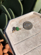 The London 14k and Turquoise Ring 13, Sz 6-Rings-Calli Co., Turquoise and Silver Jewelry, Native American Handmade, Zuni Tribe, Navajo Tribe, Brock Texas