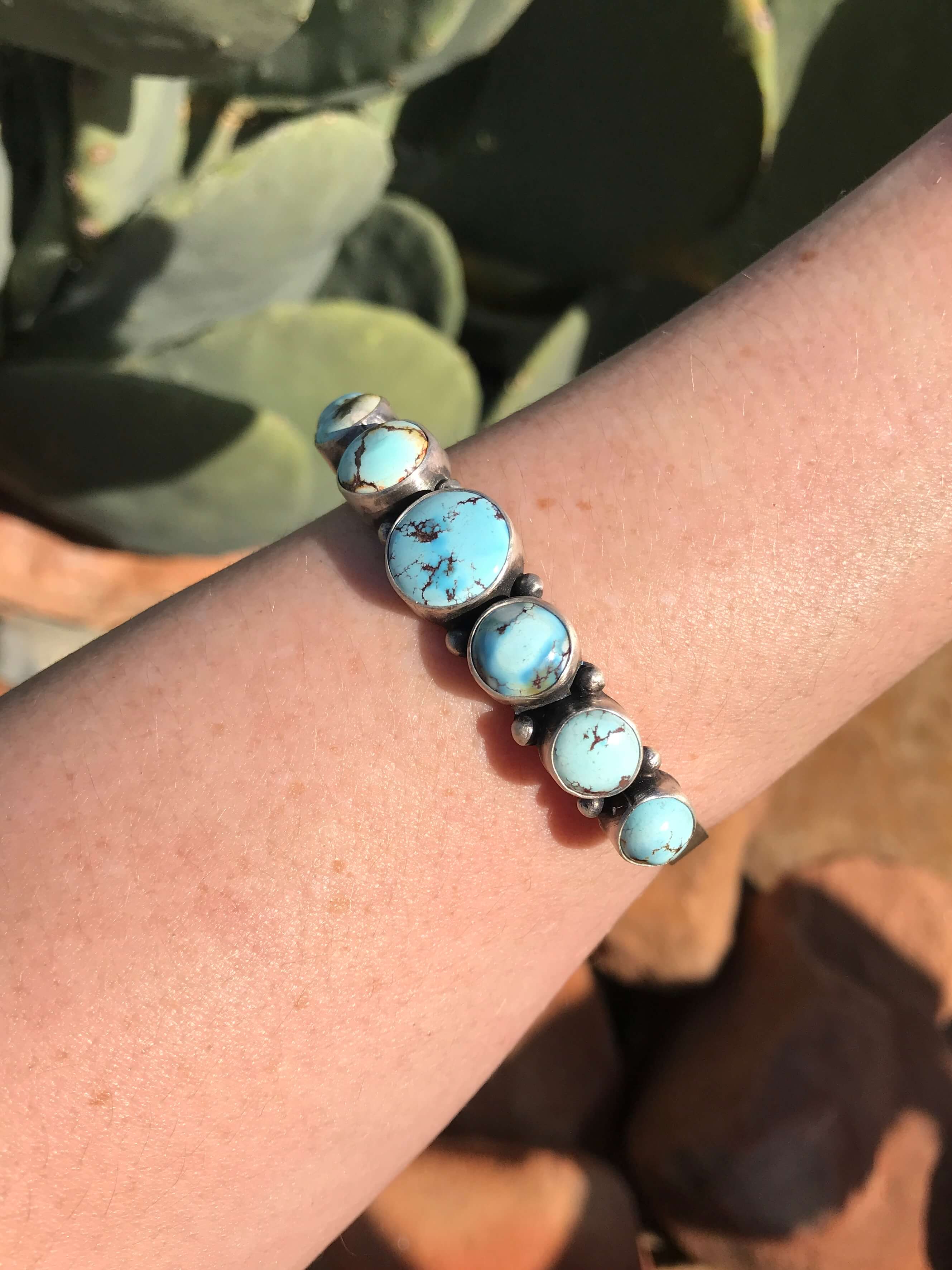 The Castile Cuff-Bracelets & Cuffs-Calli Co., Turquoise and Silver Jewelry, Native American Handmade, Zuni Tribe, Navajo Tribe, Brock Texas