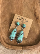 The Glendale Earrings, 4-Earrings-Calli Co., Turquoise and Silver Jewelry, Native American Handmade, Zuni Tribe, Navajo Tribe, Brock Texas
