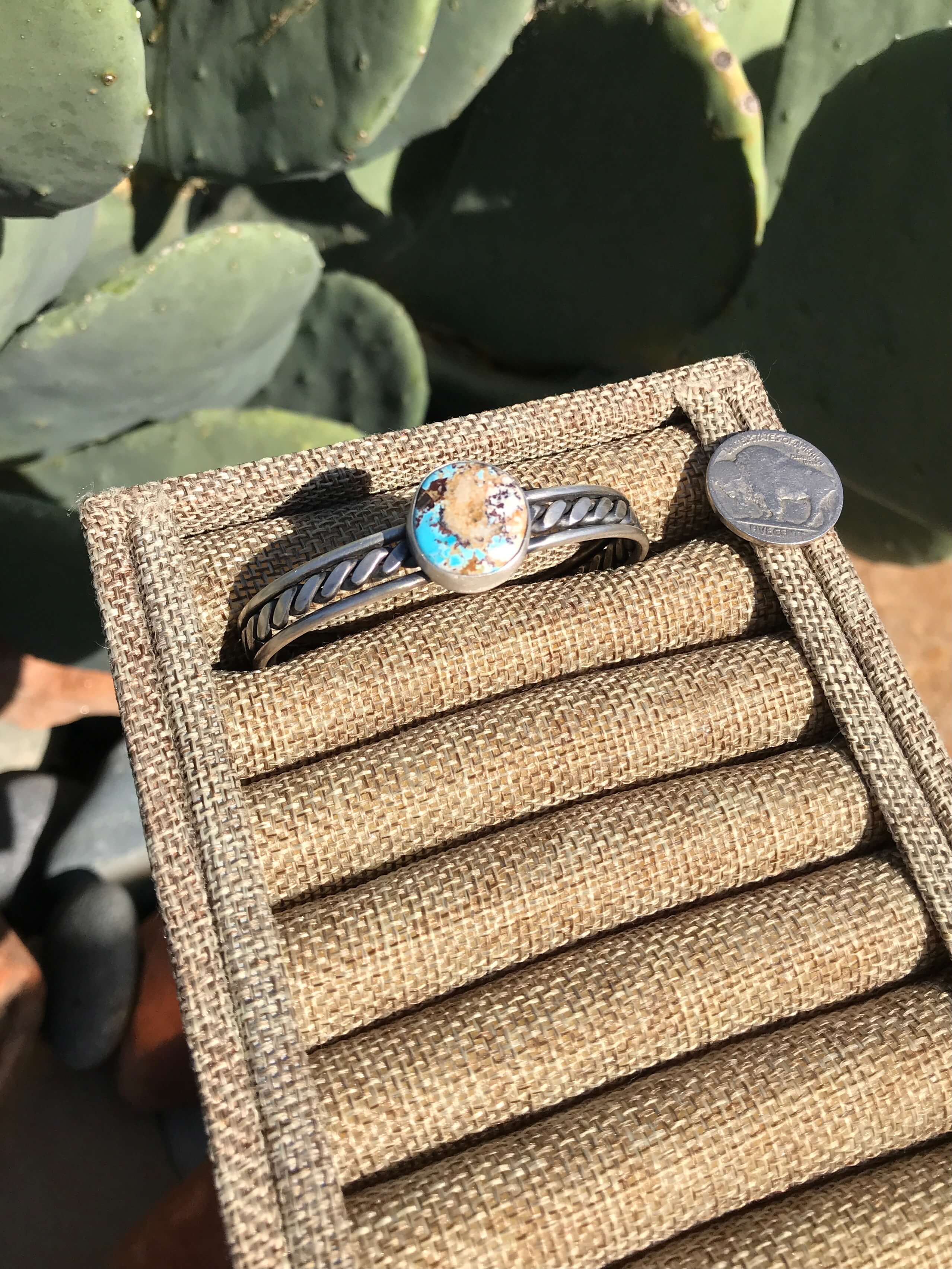 The Warriors Cuff-Bracelets & Cuffs-Calli Co., Turquoise and Silver Jewelry, Native American Handmade, Zuni Tribe, Navajo Tribe, Brock Texas