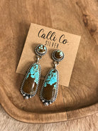 The Glendale Earrings, 7-Earrings-Calli Co., Turquoise and Silver Jewelry, Native American Handmade, Zuni Tribe, Navajo Tribe, Brock Texas
