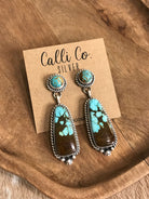 The Glendale Earrings, 11-Earrings-Calli Co., Turquoise and Silver Jewelry, Native American Handmade, Zuni Tribe, Navajo Tribe, Brock Texas