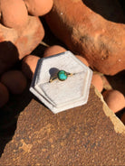 The London 14k and Turquoise Ring 27, Sz 6-Rings-Calli Co., Turquoise and Silver Jewelry, Native American Handmade, Zuni Tribe, Navajo Tribe, Brock Texas