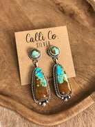 The Glendale Earrings, 13-Earrings-Calli Co., Turquoise and Silver Jewelry, Native American Handmade, Zuni Tribe, Navajo Tribe, Brock Texas