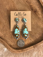 The Glendale Earrings, 16-Earrings-Calli Co., Turquoise and Silver Jewelry, Native American Handmade, Zuni Tribe, Navajo Tribe, Brock Texas