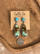 The Glendale Earrings, 17-Earrings-Calli Co., Turquoise and Silver Jewelry, Native American Handmade, Zuni Tribe, Navajo Tribe, Brock Texas