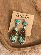 The Glendale Earrings, 17-Earrings-Calli Co., Turquoise and Silver Jewelry, Native American Handmade, Zuni Tribe, Navajo Tribe, Brock Texas