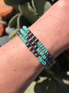 The Blaire Bracelet in Blues-Bracelets & Cuffs-Calli Co., Turquoise and Silver Jewelry, Native American Handmade, Zuni Tribe, Navajo Tribe, Brock Texas