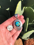 The Theba Sonoran Gold Pendant-Pendants-Calli Co., Turquoise and Silver Jewelry, Native American Handmade, Zuni Tribe, Navajo Tribe, Brock Texas