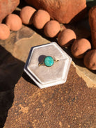 The London 14k and Turquoise Ring 14, Sz 8-Rings-Calli Co., Turquoise and Silver Jewelry, Native American Handmade, Zuni Tribe, Navajo Tribe, Brock Texas