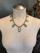 The Colca Turquoise Statement Necklace-Necklaces-Calli Co., Turquoise and Silver Jewelry, Native American Handmade, Zuni Tribe, Navajo Tribe, Brock Texas