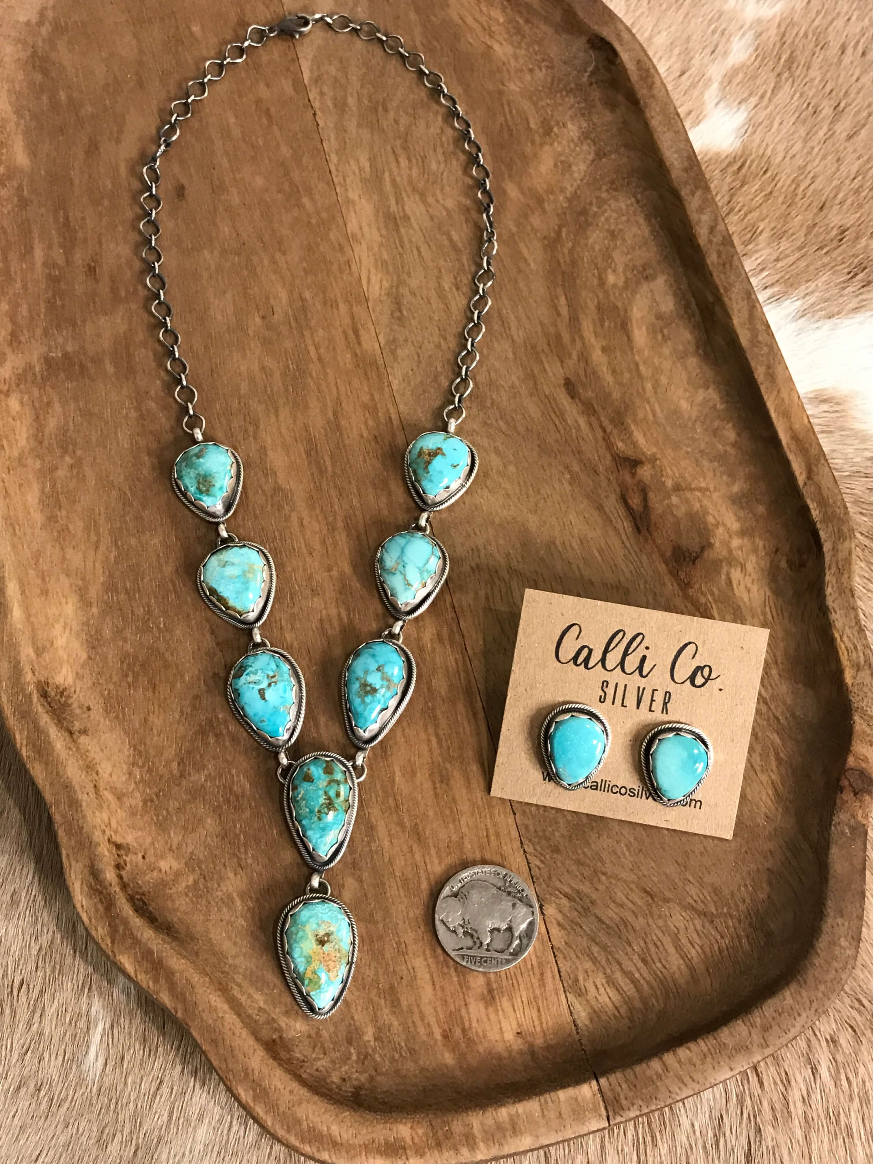 The Hartley Lariat Necklace Set, 3 – Calli Co. Silver