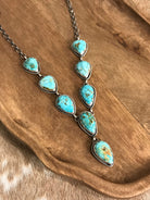The Hartley Lariat Necklace Set, 3-Necklaces-Calli Co., Turquoise and Silver Jewelry, Native American Handmade, Zuni Tribe, Navajo Tribe, Brock Texas