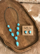 The Hartley Lariat Necklace Set, 4-Necklaces-Calli Co., Turquoise and Silver Jewelry, Native American Handmade, Zuni Tribe, Navajo Tribe, Brock Texas
