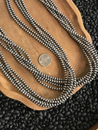 The Halona Five Strand Pearl Necklace, 60"-Necklaces-Calli Co., Turquoise and Silver Jewelry, Native American Handmade, Zuni Tribe, Navajo Tribe, Brock Texas