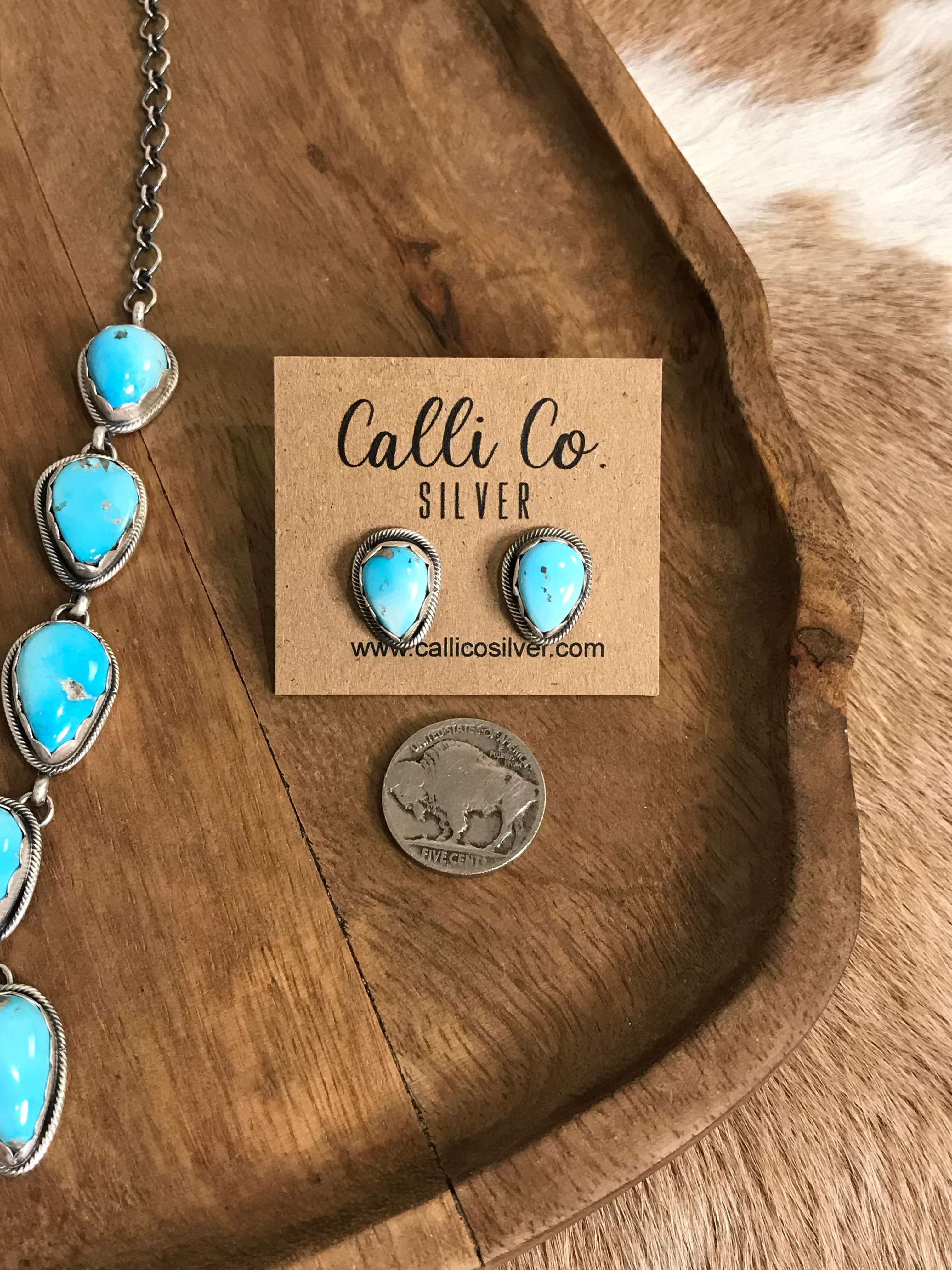 The Hartley Lariat Necklace Set, 4-Necklaces-Calli Co., Turquoise and Silver Jewelry, Native American Handmade, Zuni Tribe, Navajo Tribe, Brock Texas