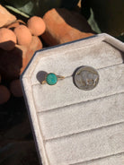 The London 14k and Turquoise Ring 14, Sz 8-Rings-Calli Co., Turquoise and Silver Jewelry, Native American Handmade, Zuni Tribe, Navajo Tribe, Brock Texas