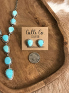 The Kallen Turquoise Lariat Necklace Set, 2-Necklaces-Calli Co., Turquoise and Silver Jewelry, Native American Handmade, Zuni Tribe, Navajo Tribe, Brock Texas