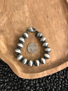 The Mabank 12mm Pearl Bracelet-Bracelets & Cuffs-Calli Co., Turquoise and Silver Jewelry, Native American Handmade, Zuni Tribe, Navajo Tribe, Brock Texas