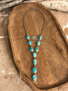 The Kallen Turquoise Lariat Necklace Set, 4-Necklaces-Calli Co., Turquoise and Silver Jewelry, Native American Handmade, Zuni Tribe, Navajo Tribe, Brock Texas