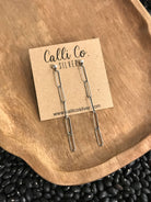 The Petite Mellow Chain Earrings-Earrings-Calli Co., Turquoise and Silver Jewelry, Native American Handmade, Zuni Tribe, Navajo Tribe, Brock Texas