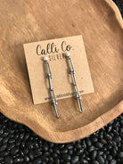 The Midi Calli Chain Earrings-Earrings-Calli Co., Turquoise and Silver Jewelry, Native American Handmade, Zuni Tribe, Navajo Tribe, Brock Texas