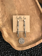 The Midi Calli Chain Earrings-Earrings-Calli Co., Turquoise and Silver Jewelry, Native American Handmade, Zuni Tribe, Navajo Tribe, Brock Texas