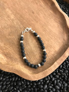 The Culmore Onyx Bracelet-Bracelets & Cuffs-Calli Co., Turquoise and Silver Jewelry, Native American Handmade, Zuni Tribe, Navajo Tribe, Brock Texas