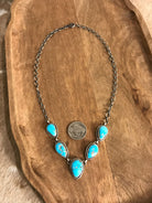 The Lulu Statement Necklace Set, 1-Necklaces-Calli Co., Turquoise and Silver Jewelry, Native American Handmade, Zuni Tribe, Navajo Tribe, Brock Texas