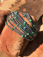 The Barriston Necklace, 20"-Necklaces-Calli Co., Turquoise and Silver Jewelry, Native American Handmade, Zuni Tribe, Navajo Tribe, Brock Texas