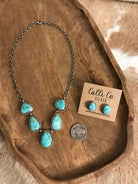 The Lulu Statement Necklace Set, 2-Necklaces-Calli Co., Turquoise and Silver Jewelry, Native American Handmade, Zuni Tribe, Navajo Tribe, Brock Texas