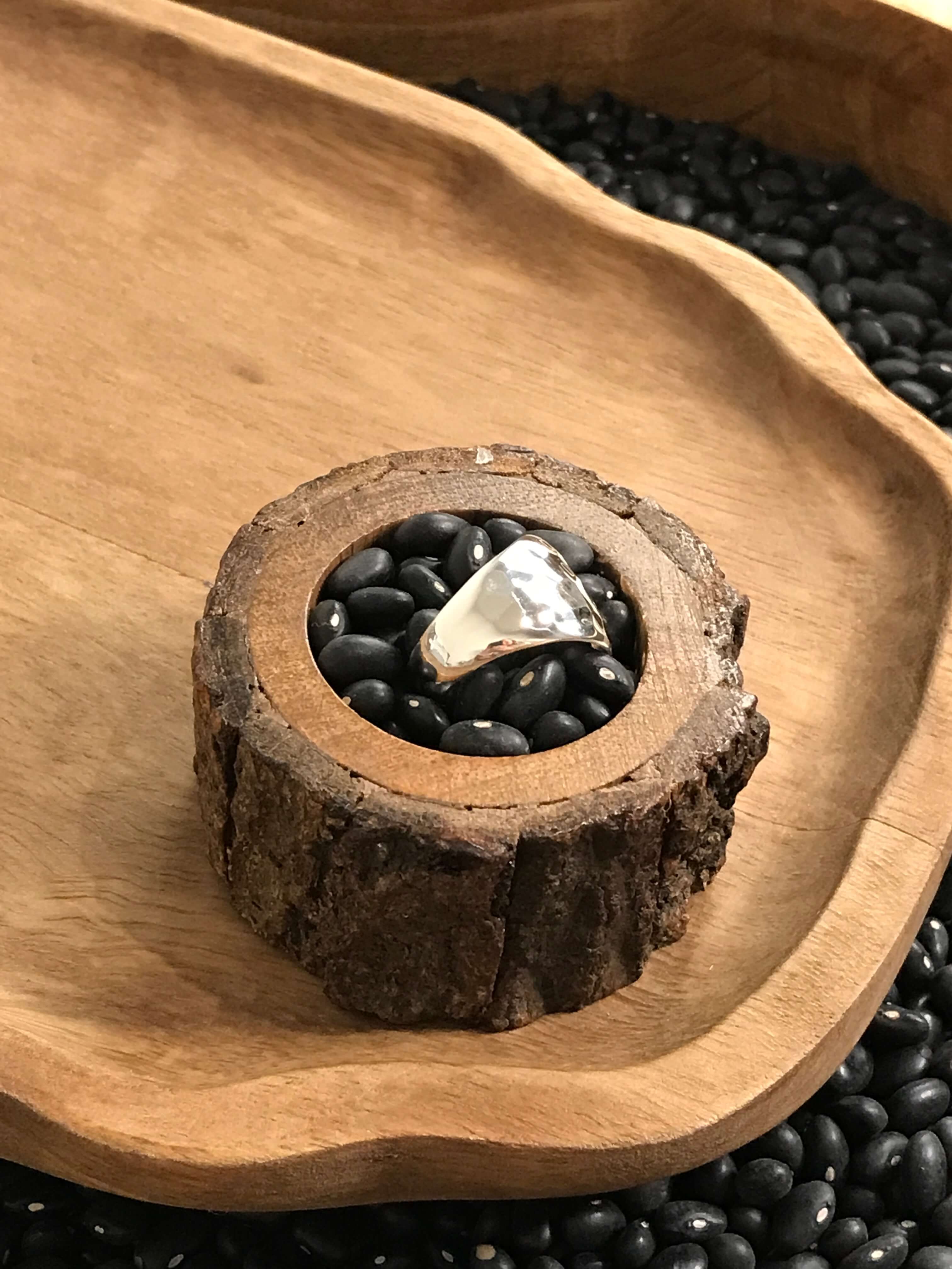 The Classic Hammered Ring-Rings-Calli Co., Turquoise and Silver Jewelry, Native American Handmade, Zuni Tribe, Navajo Tribe, Brock Texas