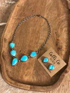 The Lulu Statement Necklace Set, 5-Necklaces-Calli Co., Turquoise and Silver Jewelry, Native American Handmade, Zuni Tribe, Navajo Tribe, Brock Texas