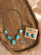 The Lulu Statement Necklace Set, 3-Necklaces-Calli Co., Turquoise and Silver Jewelry, Native American Handmade, Zuni Tribe, Navajo Tribe, Brock Texas