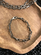 The Dot Dash Chain Bracelet-Bracelets & Cuffs-Calli Co., Turquoise and Silver Jewelry, Native American Handmade, Zuni Tribe, Navajo Tribe, Brock Texas