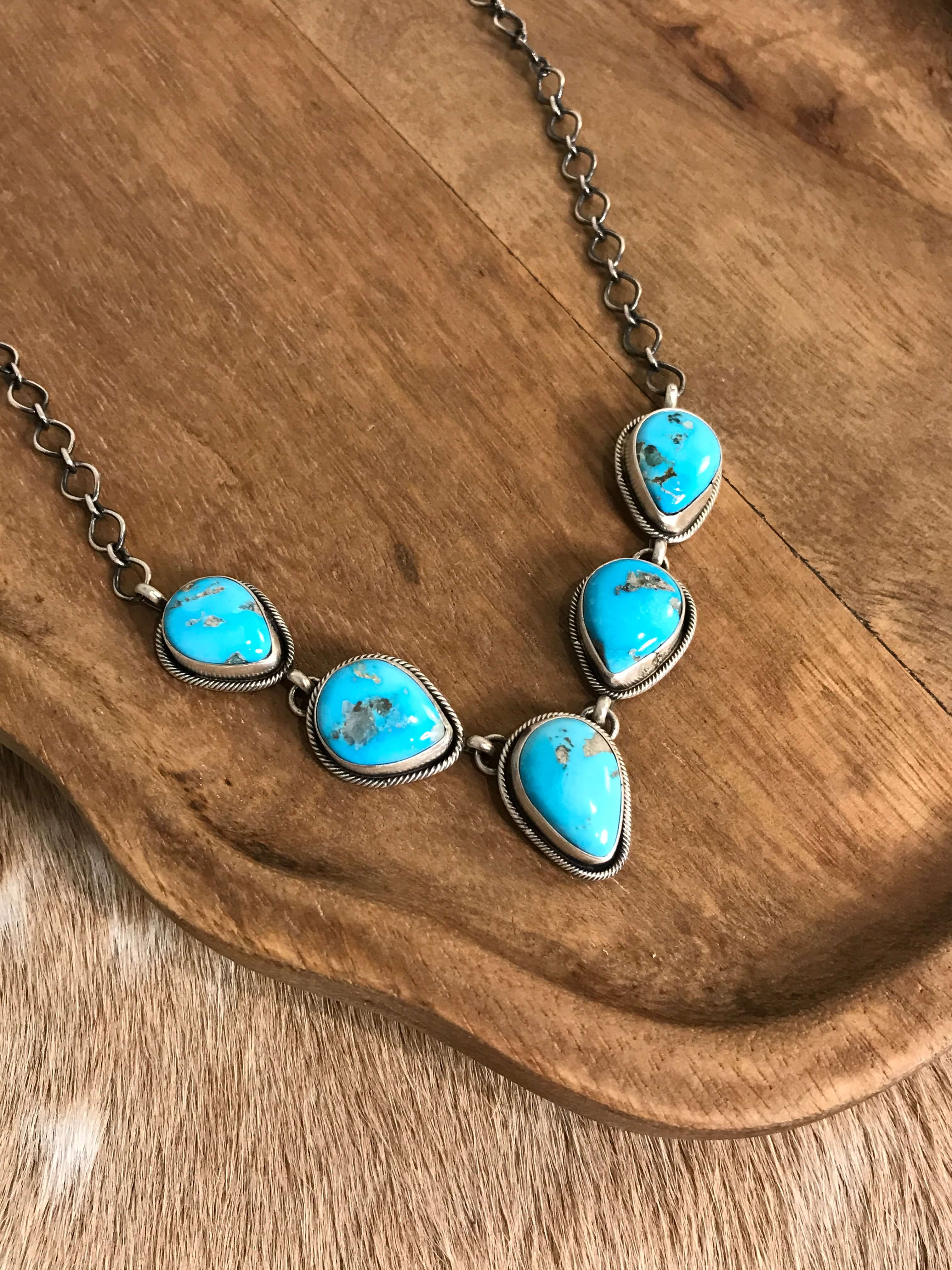The Lulu Statement Necklace Set, 7-Necklaces-Calli Co., Turquoise and Silver Jewelry, Native American Handmade, Zuni Tribe, Navajo Tribe, Brock Texas