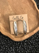 The Wray Stamped Hoop Earrings-Earrings-Calli Co., Turquoise and Silver Jewelry, Native American Handmade, Zuni Tribe, Navajo Tribe, Brock Texas