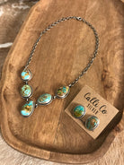 The Lulu Statement Necklace Set, 6-Necklaces-Calli Co., Turquoise and Silver Jewelry, Native American Handmade, Zuni Tribe, Navajo Tribe, Brock Texas