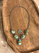 The Lulu Statement Necklace Set, 6-Necklaces-Calli Co., Turquoise and Silver Jewelry, Native American Handmade, Zuni Tribe, Navajo Tribe, Brock Texas