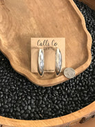 The Wray Stamped Hoop Earrings-Earrings-Calli Co., Turquoise and Silver Jewelry, Native American Handmade, Zuni Tribe, Navajo Tribe, Brock Texas