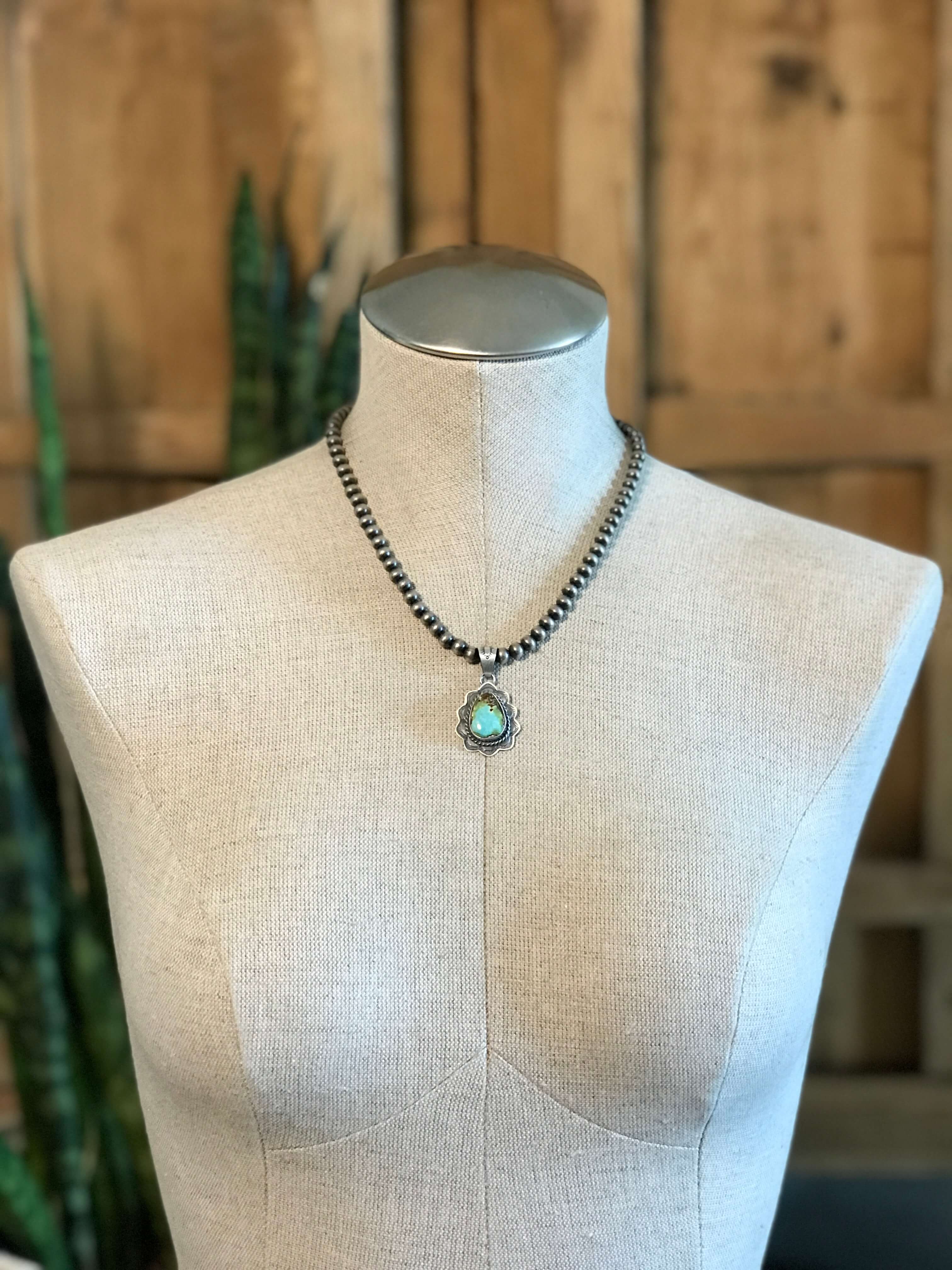 The Sycamore Turquoise Pendant, 1-Pendants-Calli Co., Turquoise and Silver Jewelry, Native American Handmade, Zuni Tribe, Navajo Tribe, Brock Texas