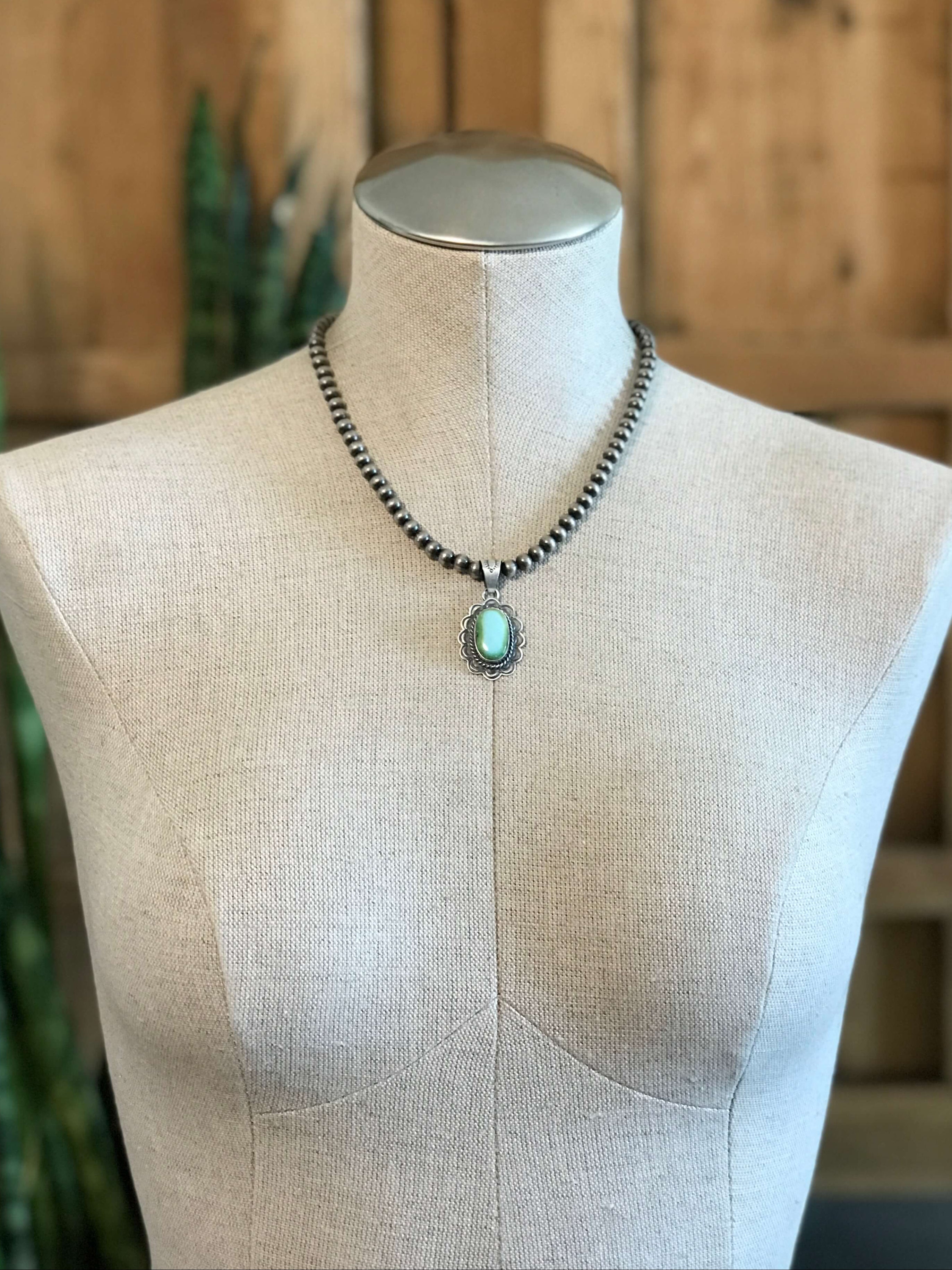 The Sycamore Turquoise Pendant, 5-Pendants-Calli Co., Turquoise and Silver Jewelry, Native American Handmade, Zuni Tribe, Navajo Tribe, Brock Texas