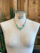 The Lulu Statement Necklace Set, 2-Necklaces-Calli Co., Turquoise and Silver Jewelry, Native American Handmade, Zuni Tribe, Navajo Tribe, Brock Texas