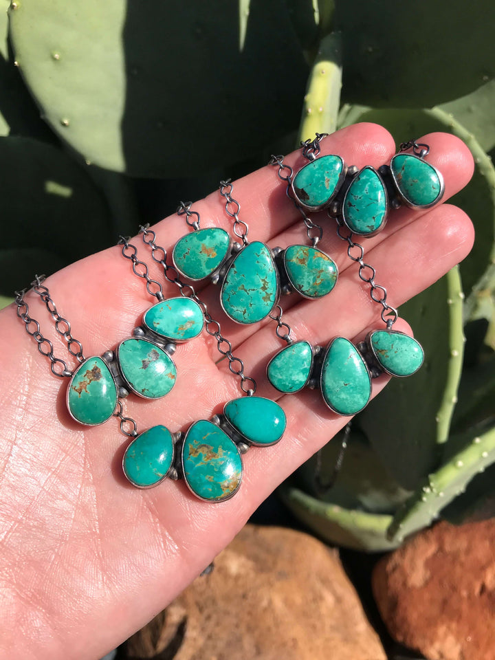 The Bridger Necklaces-Necklaces-Calli Co., Turquoise and Silver Jewelry, Native American Handmade, Zuni Tribe, Navajo Tribe, Brock Texas
