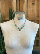The Lulu Statement Necklace Set, 4-Necklaces-Calli Co., Turquoise and Silver Jewelry, Native American Handmade, Zuni Tribe, Navajo Tribe, Brock Texas